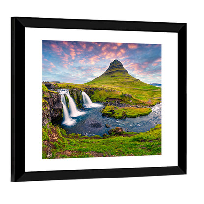 Kirkjufell Peak and Kirkjufellsfoss Wall Art
