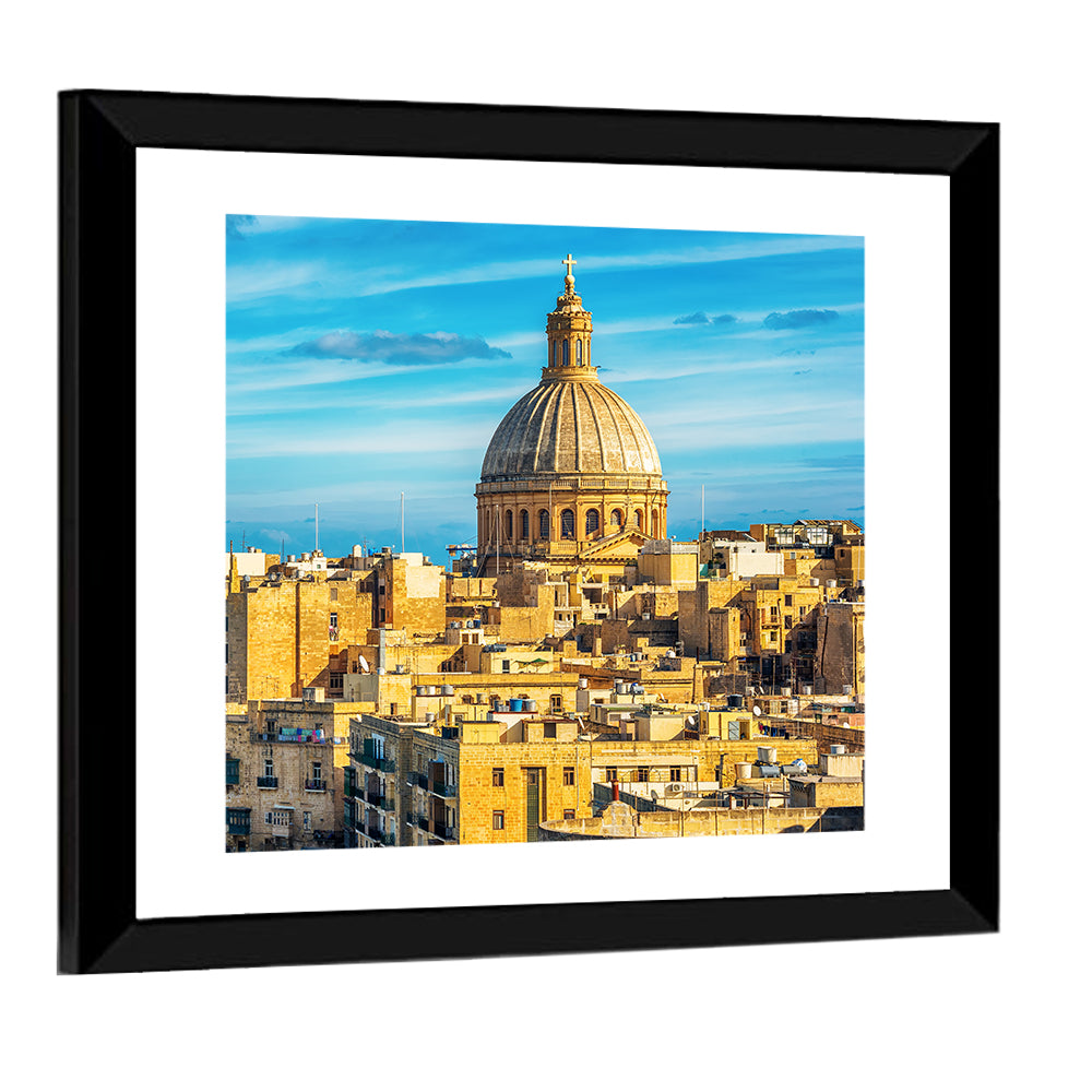 Valletta Skyline with Dome and Spire Wall Art