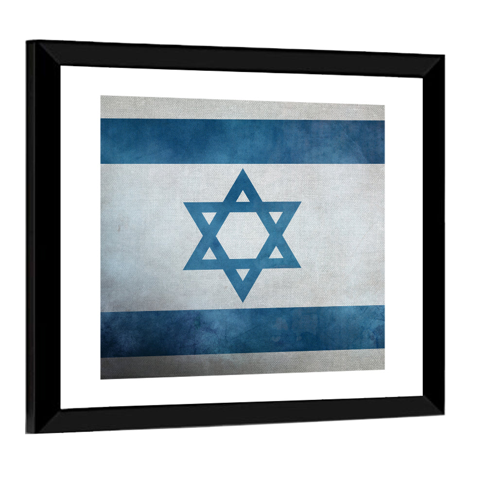 Israeli Flag with Star of David Wall Art