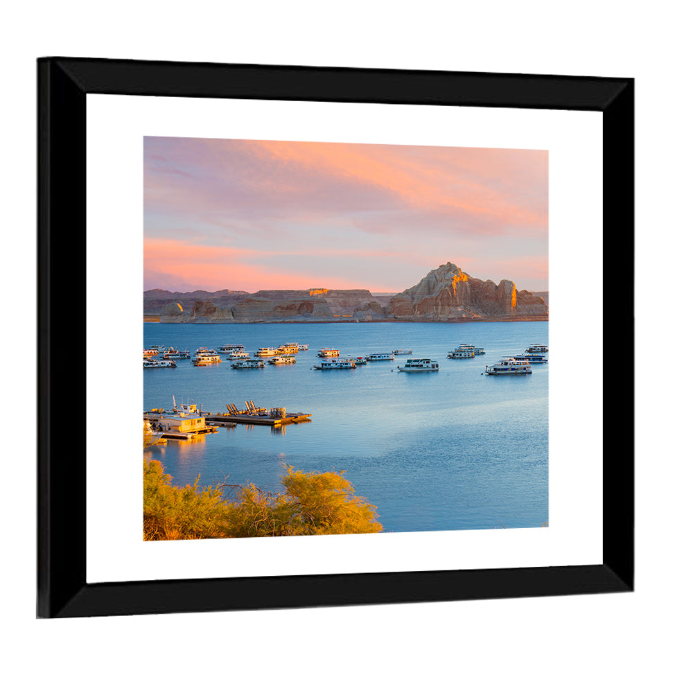 Houseboats on Lake Powell, Page Arizona Wall Art