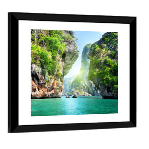 Rocks & Sea In Krabi Thailand Wall Art