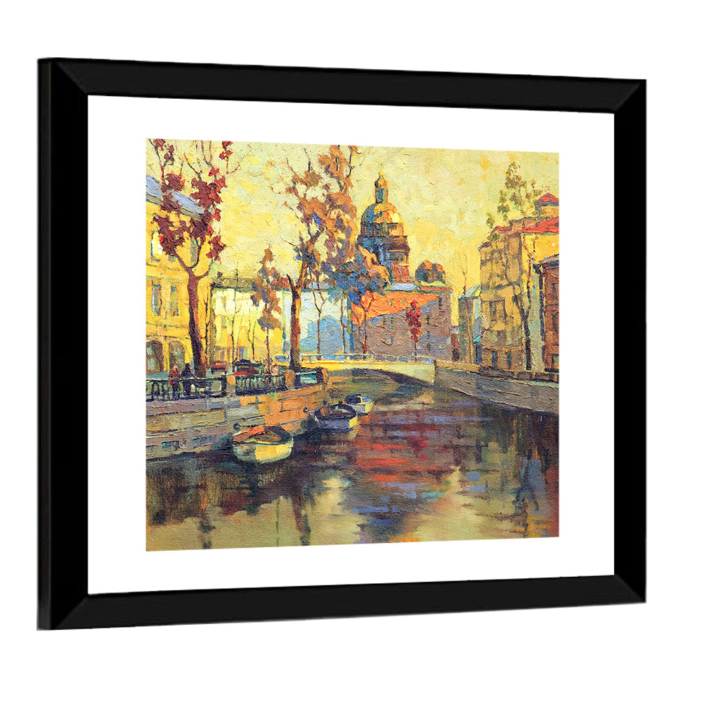 St Petersburg Golden Canal Wall Art