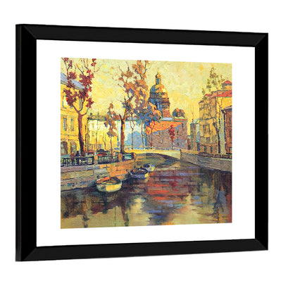 St Petersburg Golden Canal Wall Art
