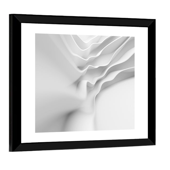 Architectural Wave Study Wall Art as a framed print