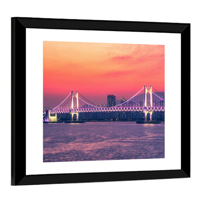 Gwangan Bridge Night Skyline Wall Art