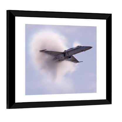Supersonic Fighter Jet with Vapor Cone Wall Art