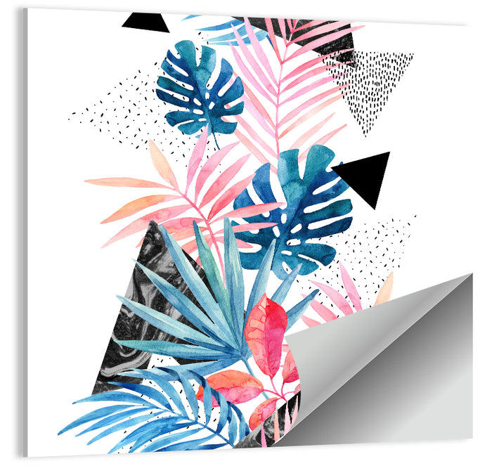 Watercolor Tropical Leaves Wall Art as a poster print