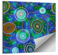 Dot Painted Sea Turtles and Jellyfish Pattern Wall Art