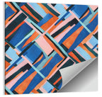 Watercolor Diagonal Grid Wall Art