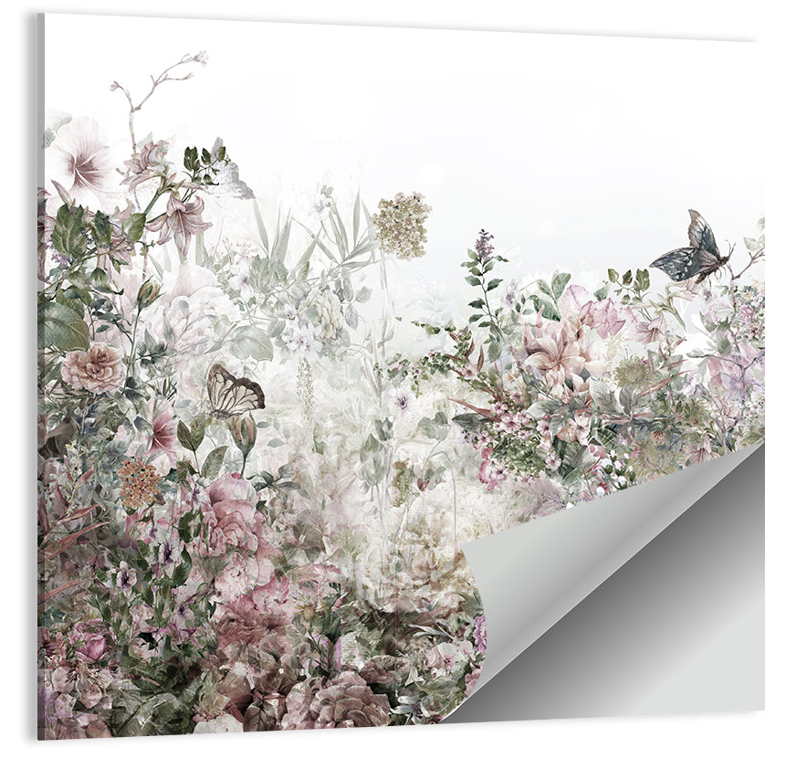 Faded Watercolor Floral Garden Wall Art