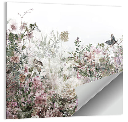 Faded Watercolor Floral Garden Wall Art