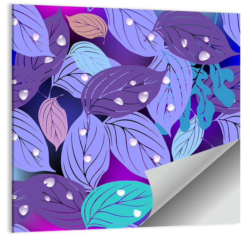 Dewy Leaf Pattern Wall Art