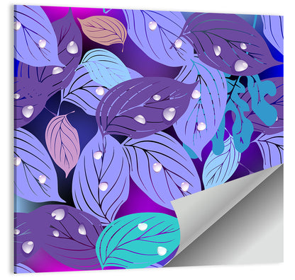 Dewy Leaf Pattern Wall Art