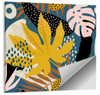 Monstera Leaf Collage Illustration Wall Art