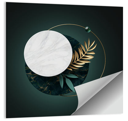 3d Paper Palm Leaves Textures Wall Art