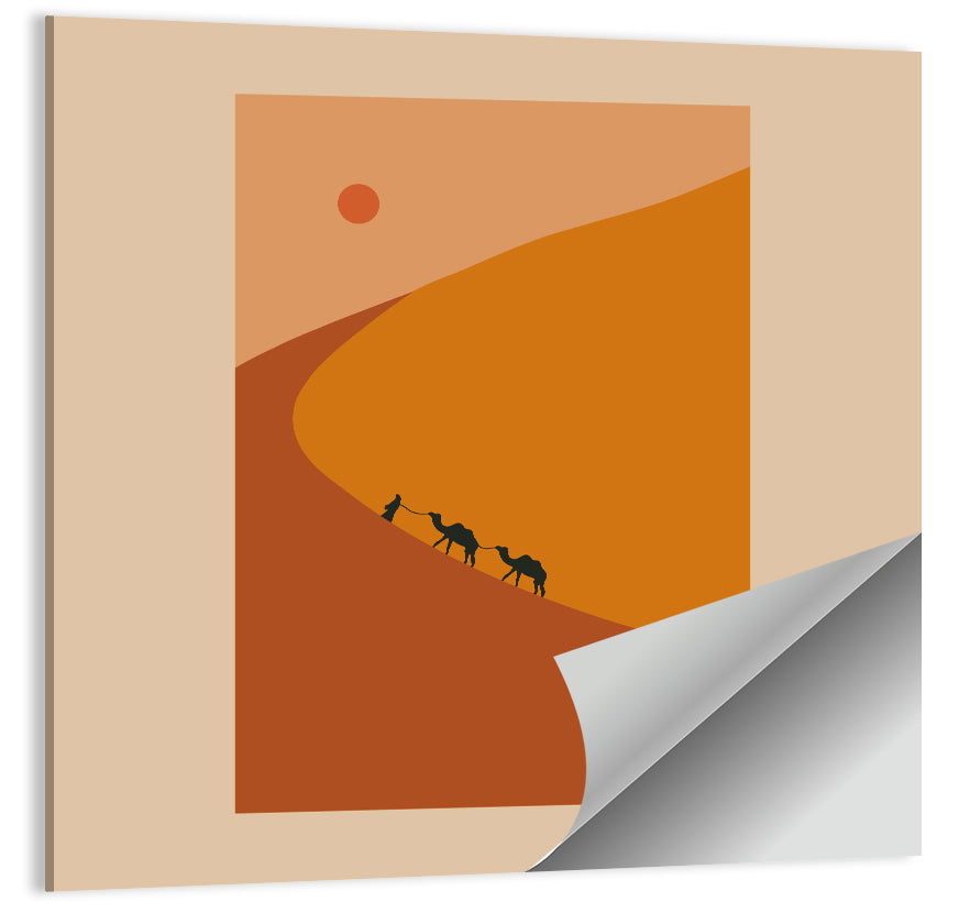 Minimal Desert Caravan Wall Art