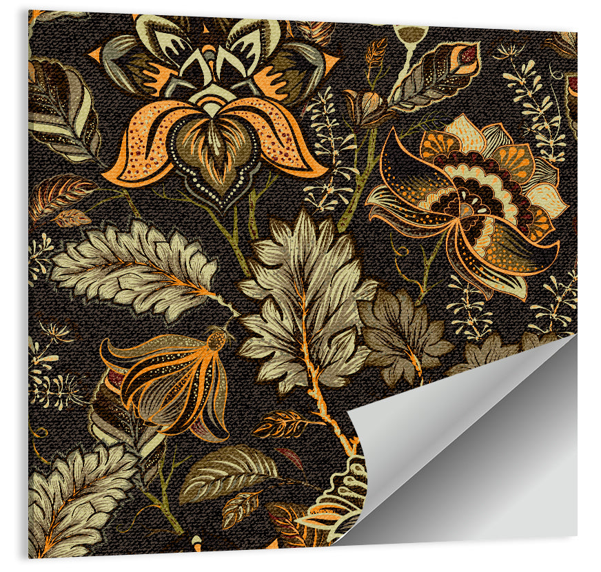 Vintage Ornamental Floral Pattern Wall Art