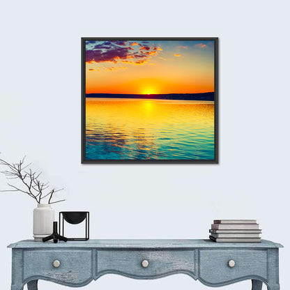 Golden Hour Over Russian Lake Wall Art