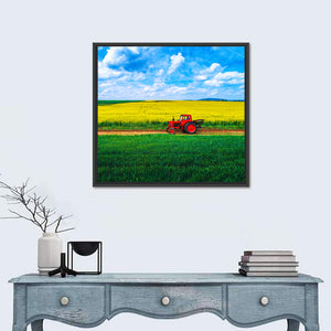 Aerial View Over Agricultural Fields Wall Art