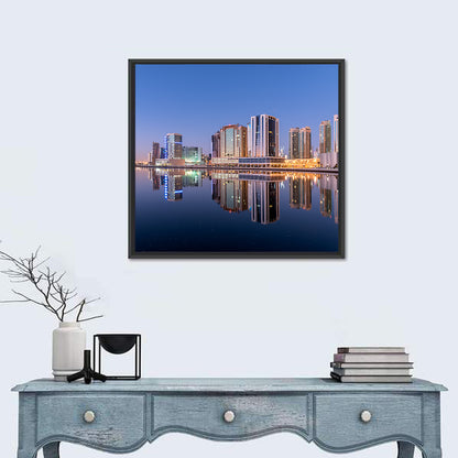 Dubai Marina Skyline at Dusk Wall Art