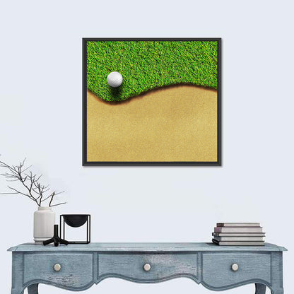 Golf Ball on Bunker Edge Wall Art