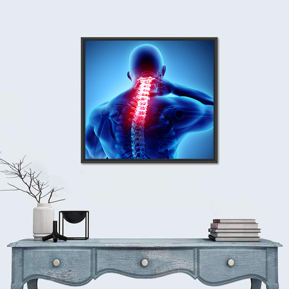 Cervical Spine X-ray Illustration Wall Art