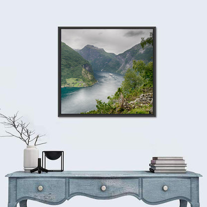 Geirangerfjord with Cruise Ship Wall Art