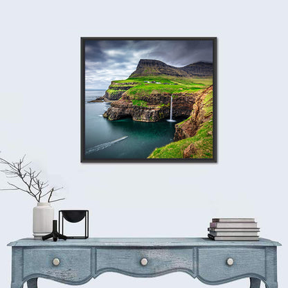 Múlafossur Waterfall, Gásadalur Wall Art
