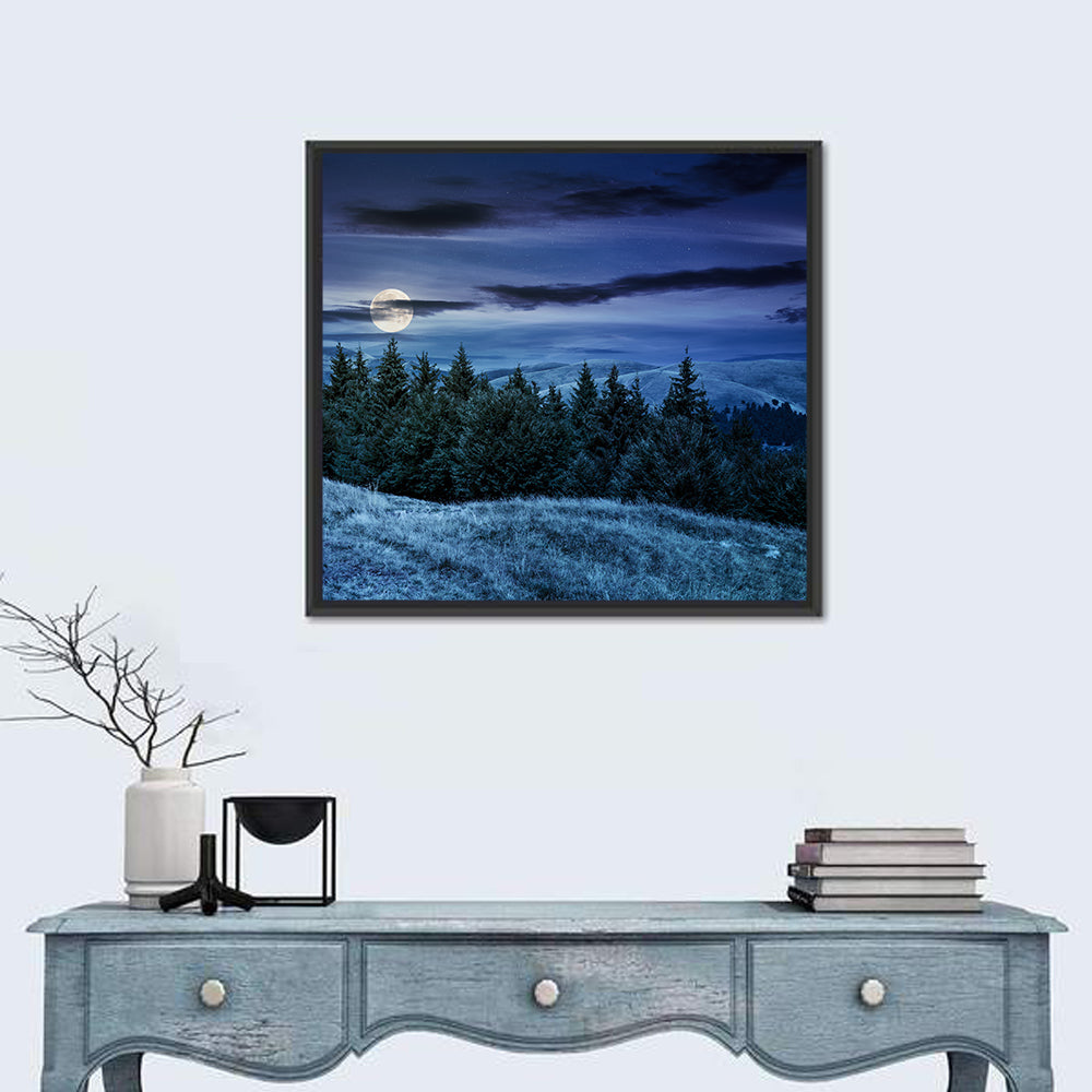 Moonlit Svydovets Ridge Wall Art