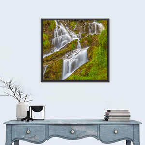 Waterfall In Val D'Aosta Italy Wall Art