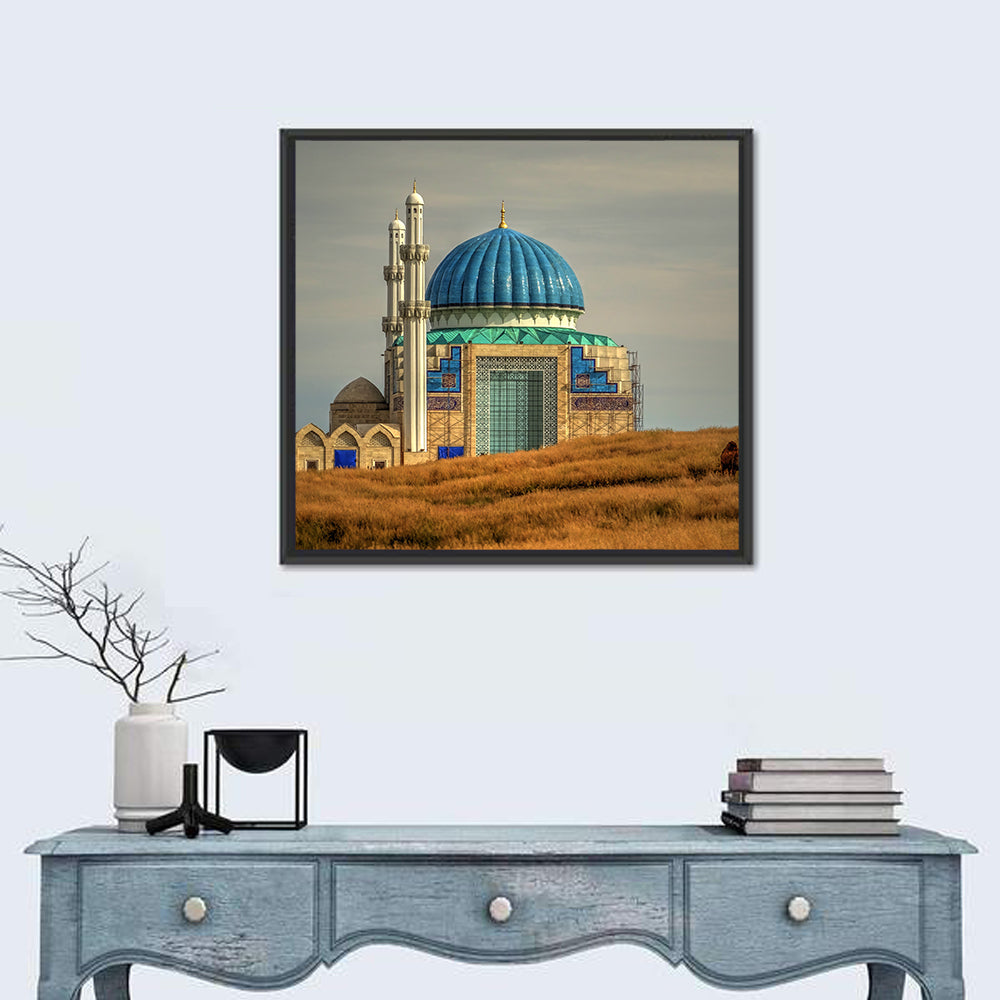 Blue Domed Mosque in Turkistan Wall Art