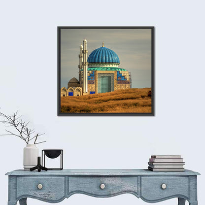 Blue Domed Mosque in Turkistan Wall Art