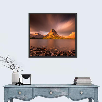Mount Grinnell Golden Sunrise Wall Art