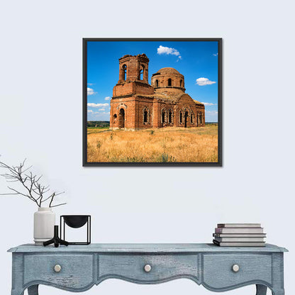 Sunlit Ruined Orthodox Cathedral Wall Art
