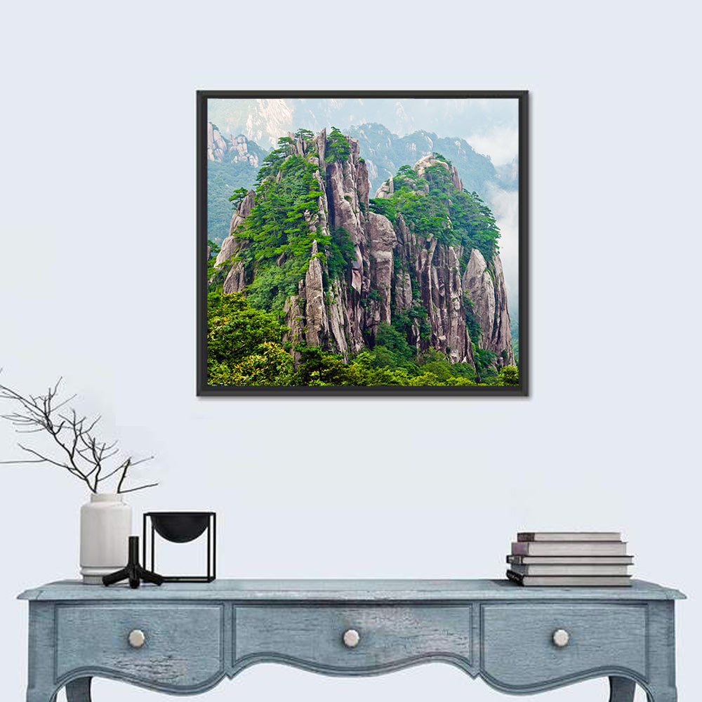 Mount Huangshan Misty Peaks Wall Art