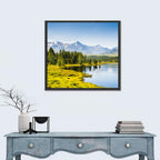 Altai Lake with Snow Capped Peaks Wall Art
