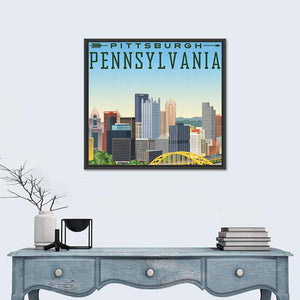 Pittsburgh Pennsylvania Travel Poster Wall Art