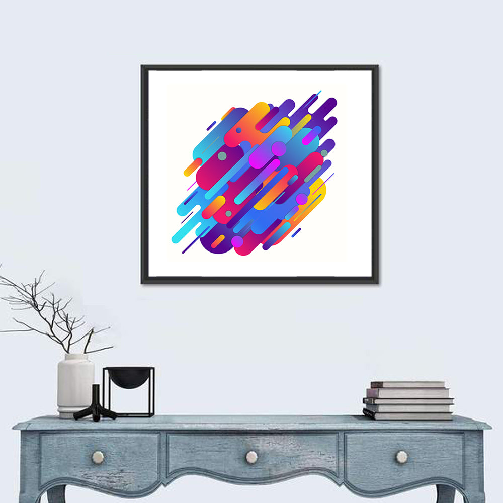 Diagonal Geometric Color Study Wall Art