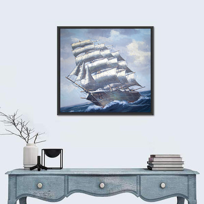 Antique Sailing Ship at Sea Wall Art