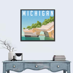 Michigan Travel Poster Wall Art