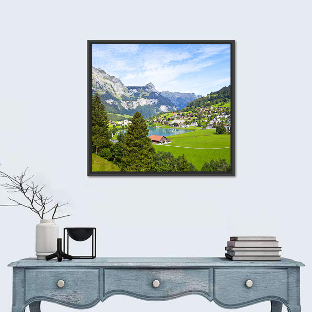 Lungern Lake Village Wall Art