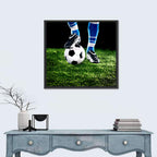 Soccer Ball Underfoot Close-up Wall Art