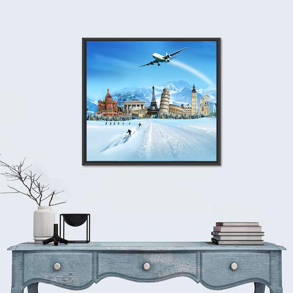 Global Landmarks Collage Wall Art