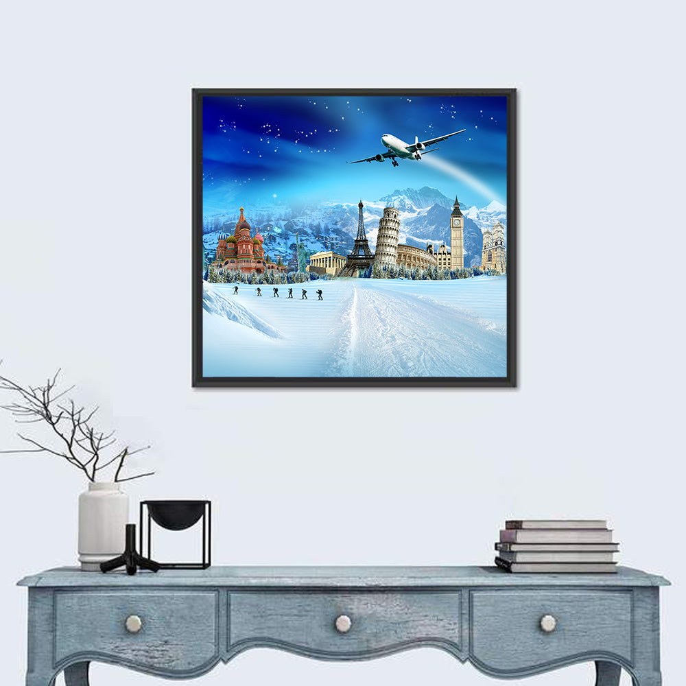 Global Winter Travel Montage Wall Art