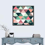 Geometric Tropical Palm Leaves Wall Art