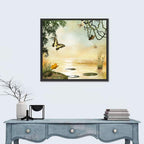 Butterflies Over Golden Pond Wall Art