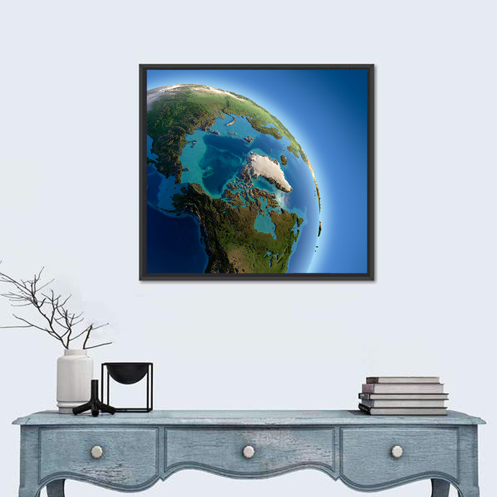 Arctic Earth Fragment Wall Art in a room, square