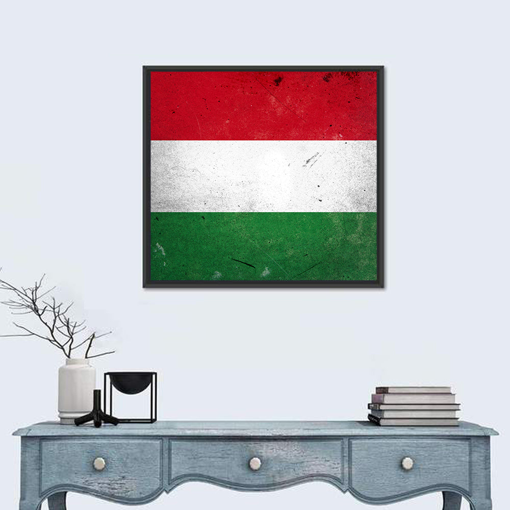 Vintage Hungarian Flag Wall Art