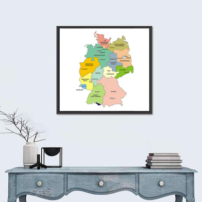 Germany Map Infographic Wall Art