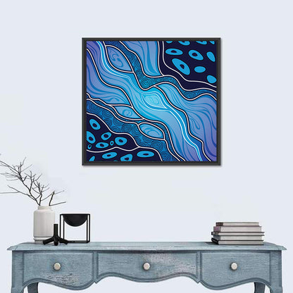 River Flow Vector Painting Wall Art